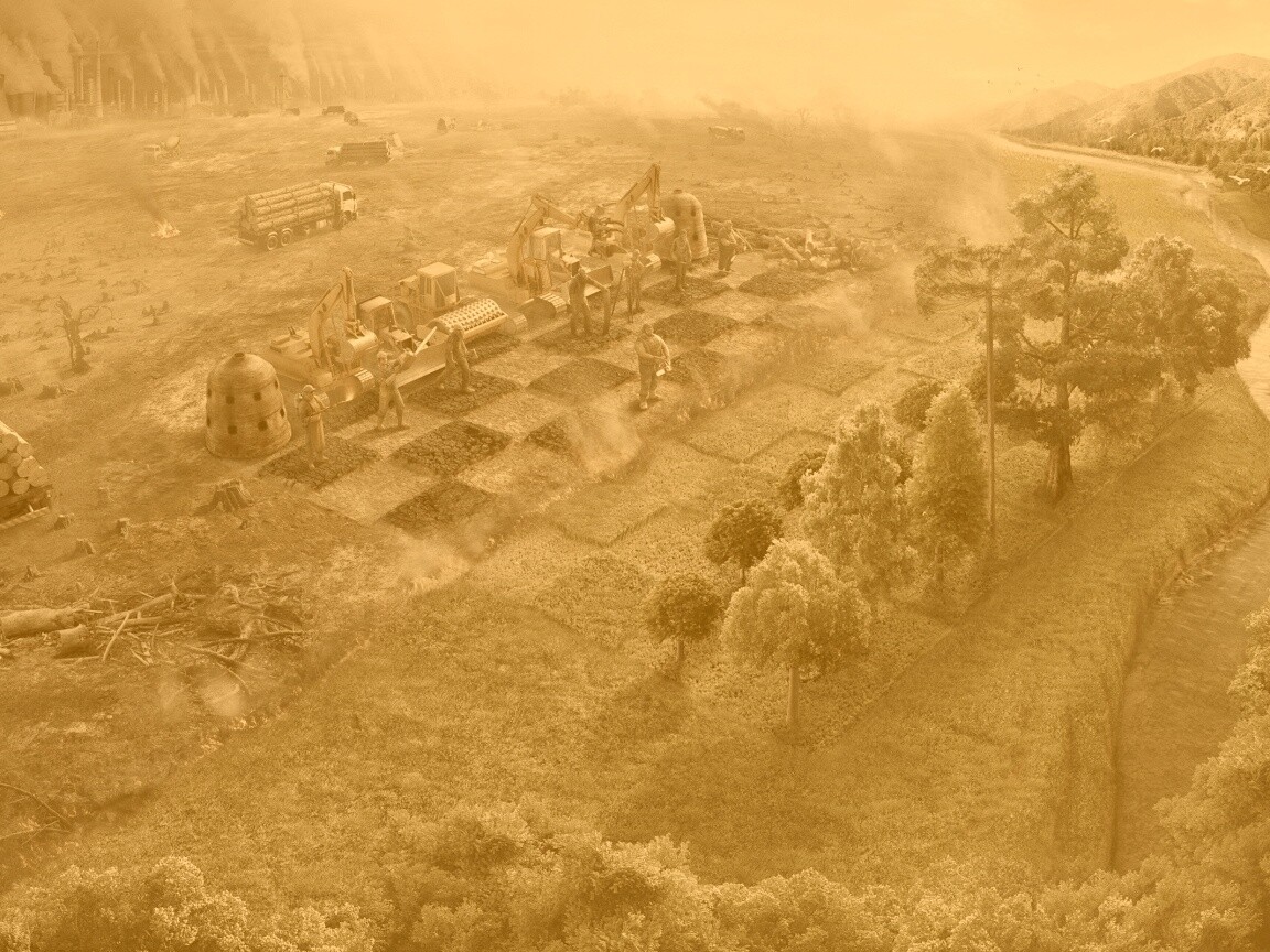 Цивилизация против природы обои