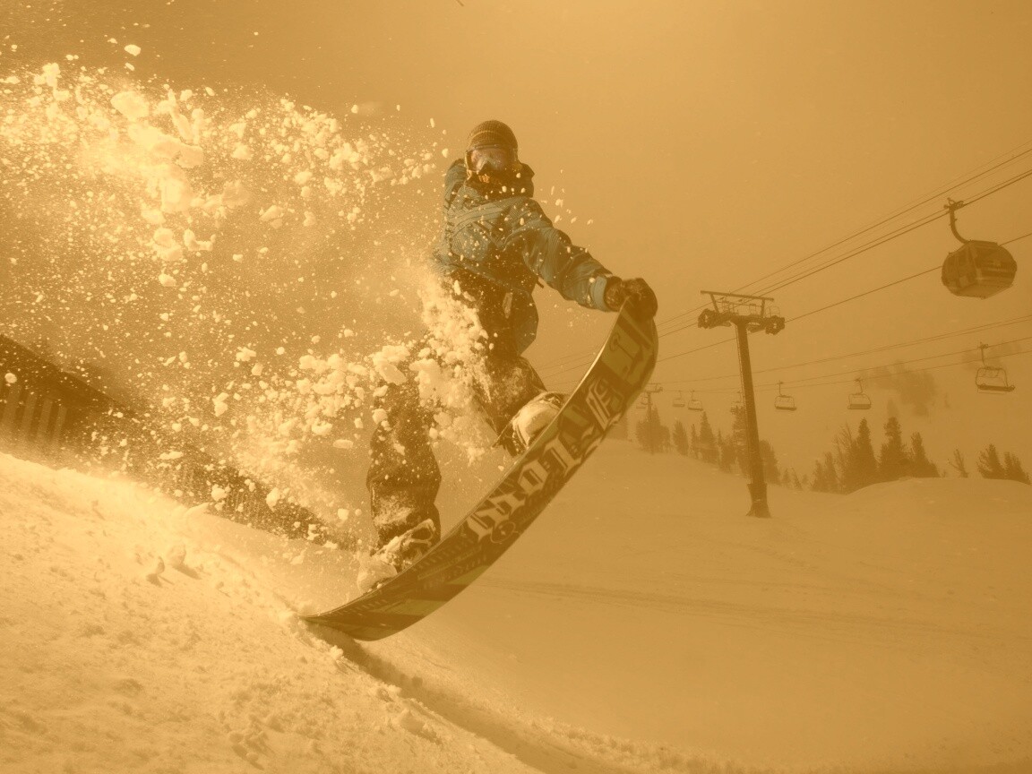 Сноубордист обои