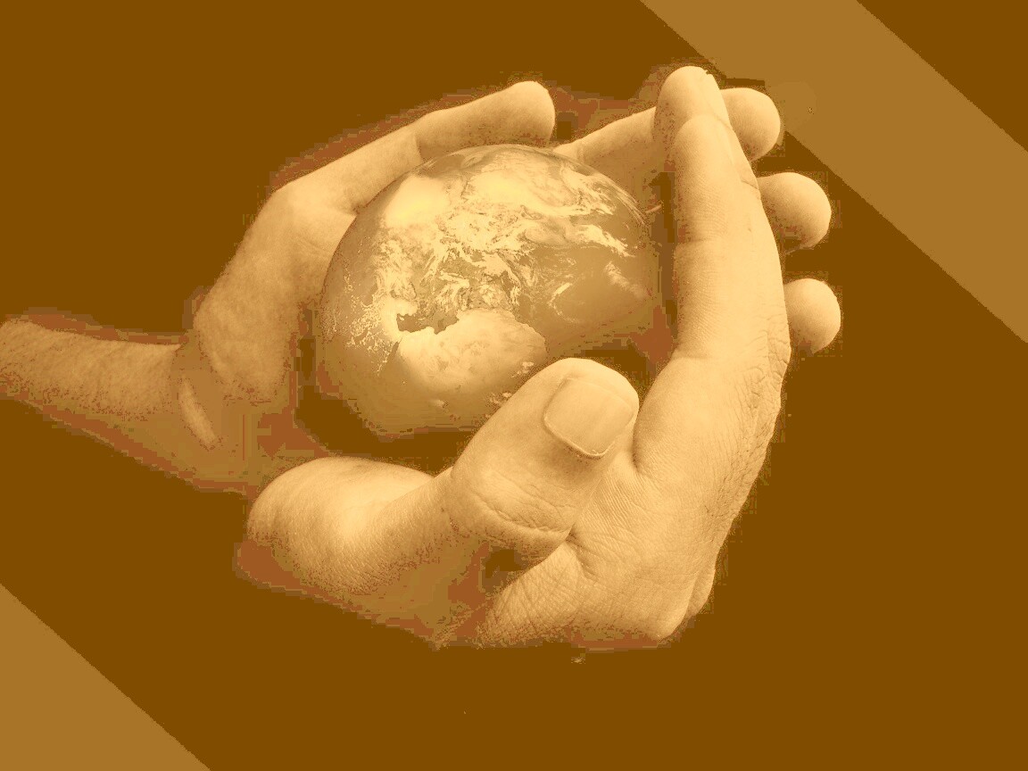 Мир в руках обои