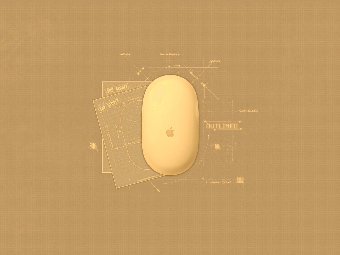 Чертеж яблочной мышки обои