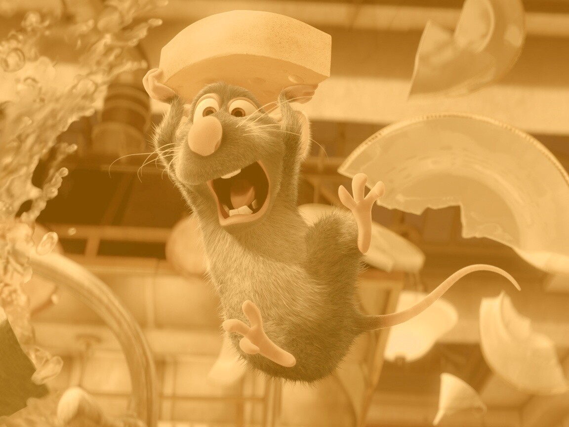 Крыса с сыром из Рататуя обои