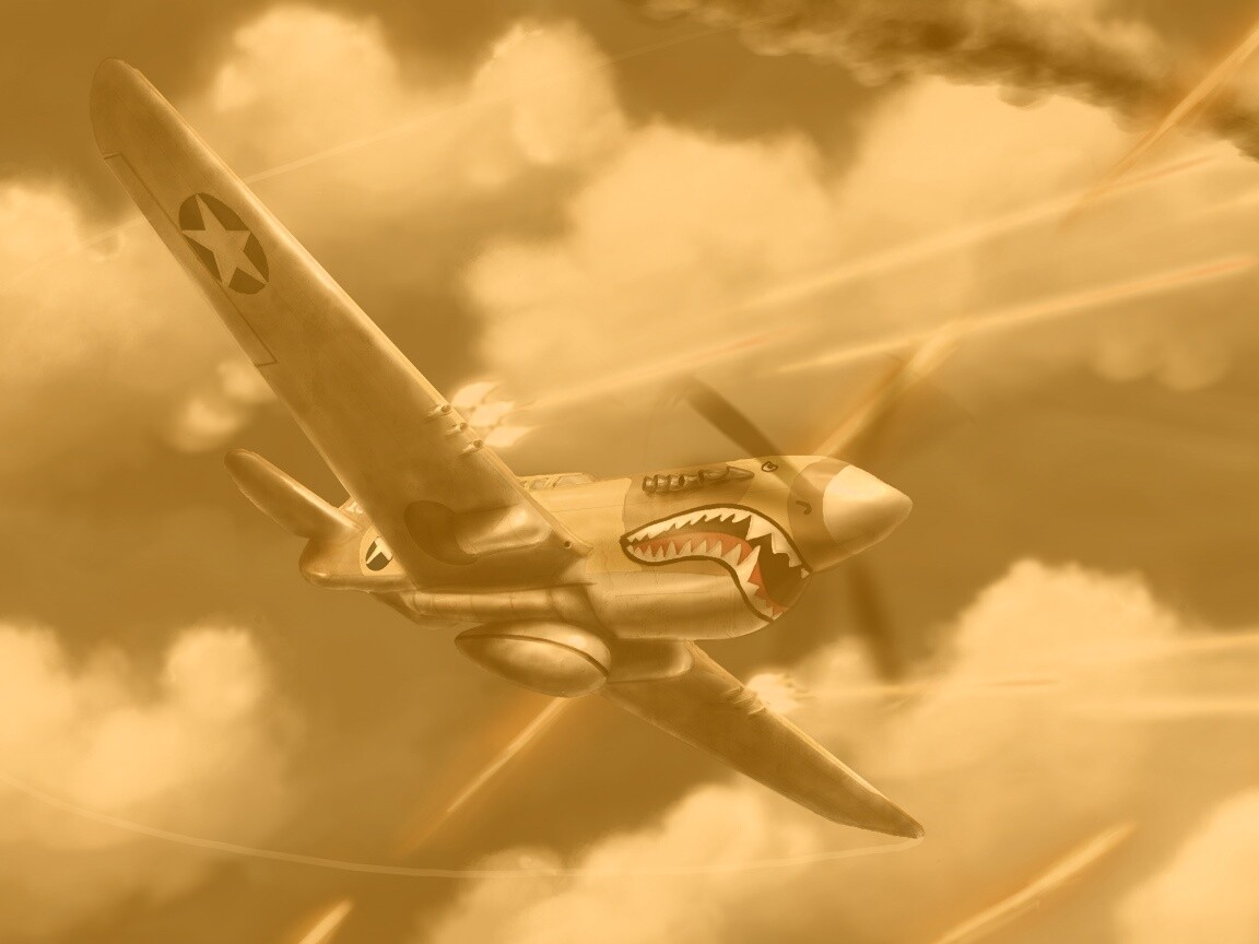 Истребитель акула обои