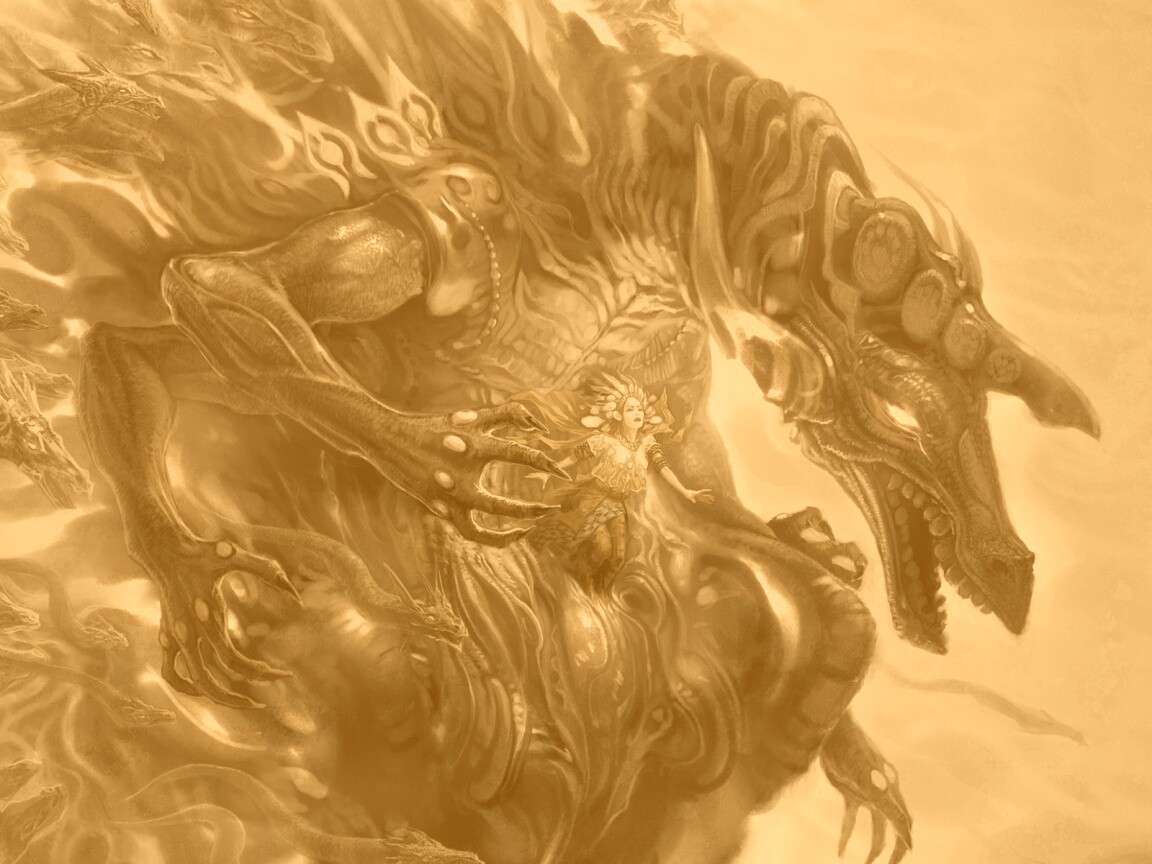 Демон похищающий девушку обои