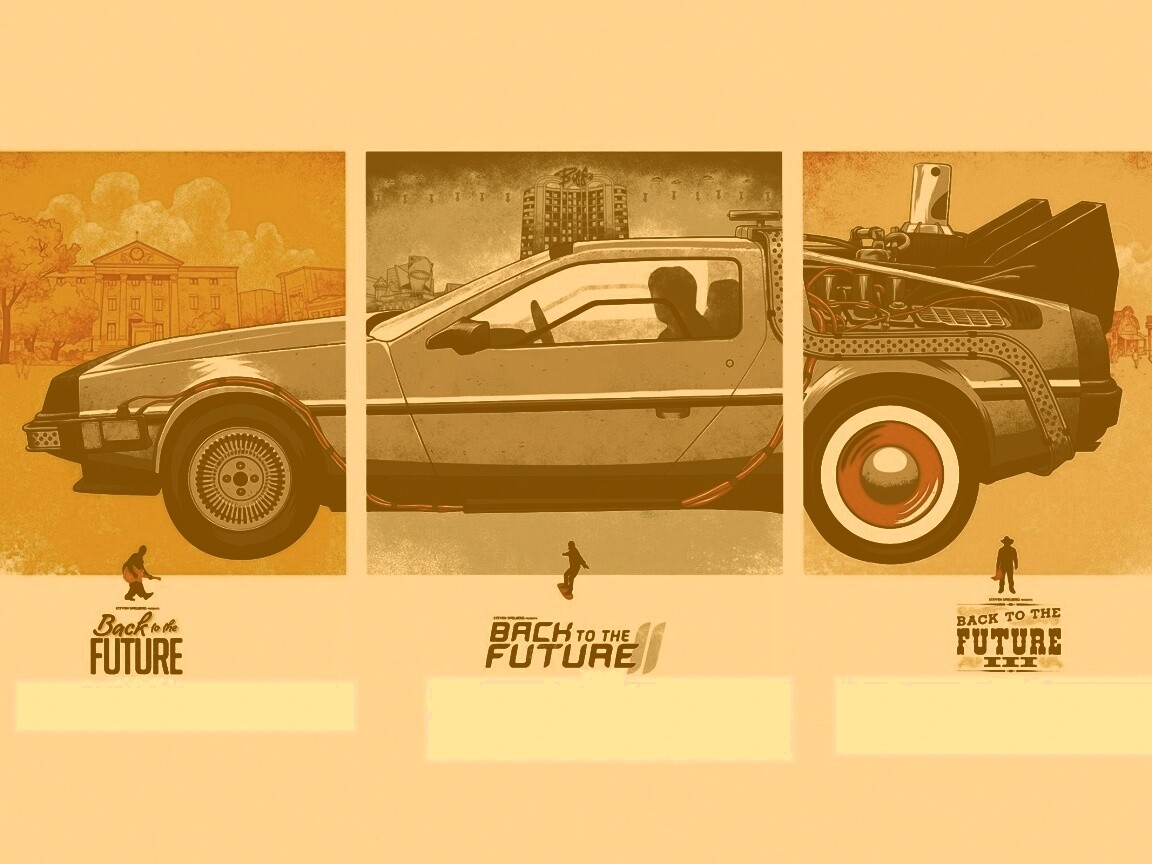 Делориан из Назад в будущее обои