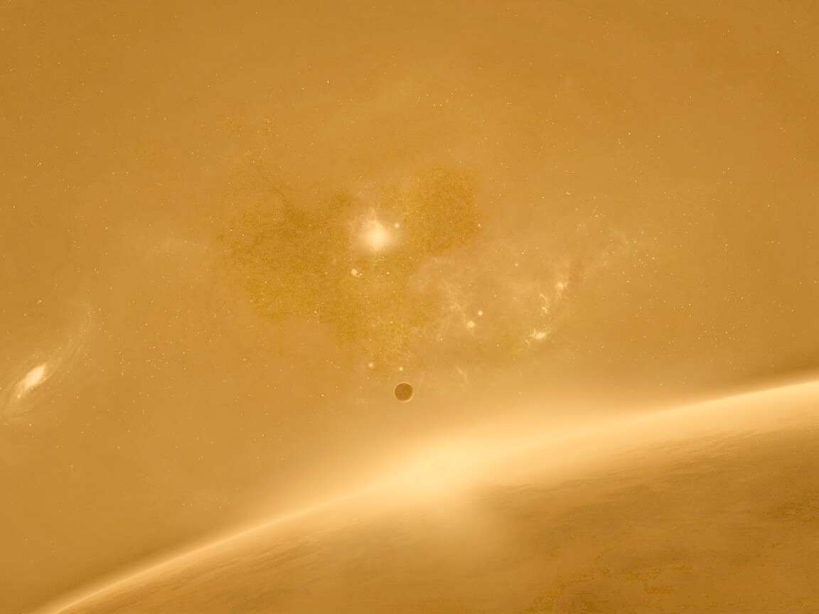 Восход в космосе обои