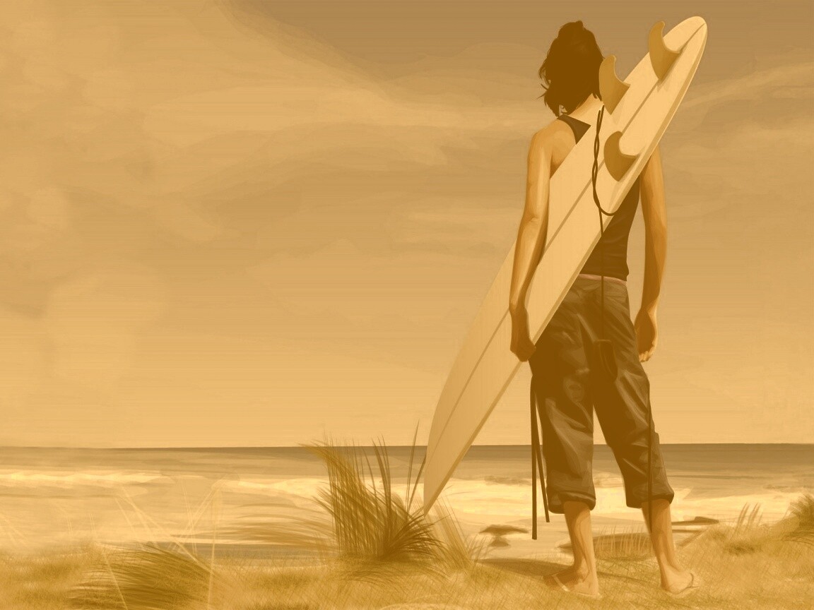 В ожидании волны обои