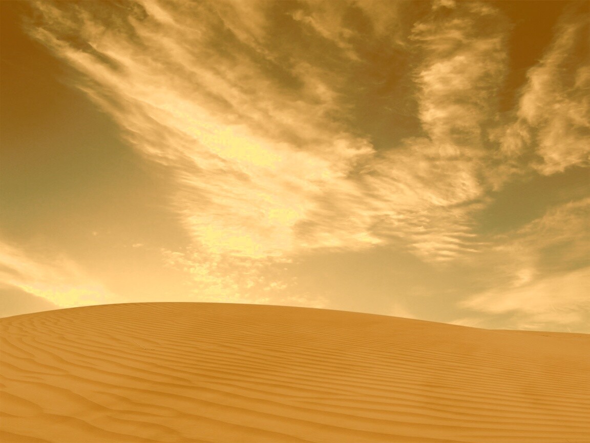 Облака над пустыней обои