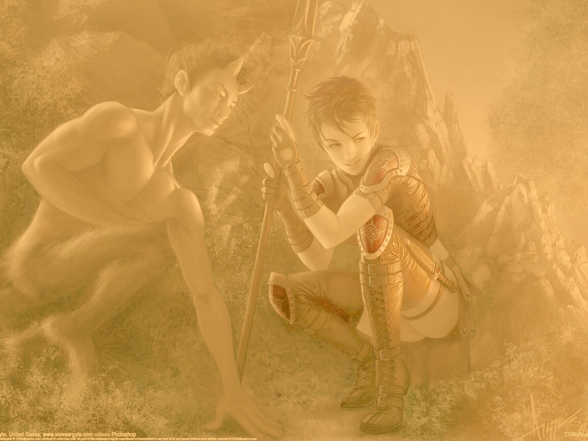 Девушка и сильван обои