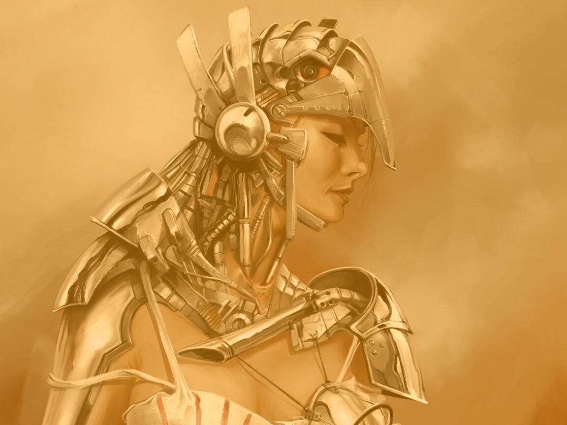 Девушка в силовой броне обои