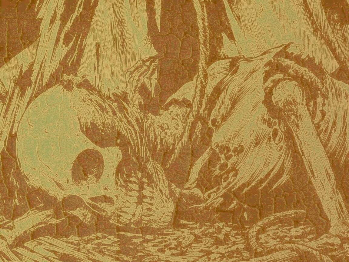 Тлеющий скелет обои