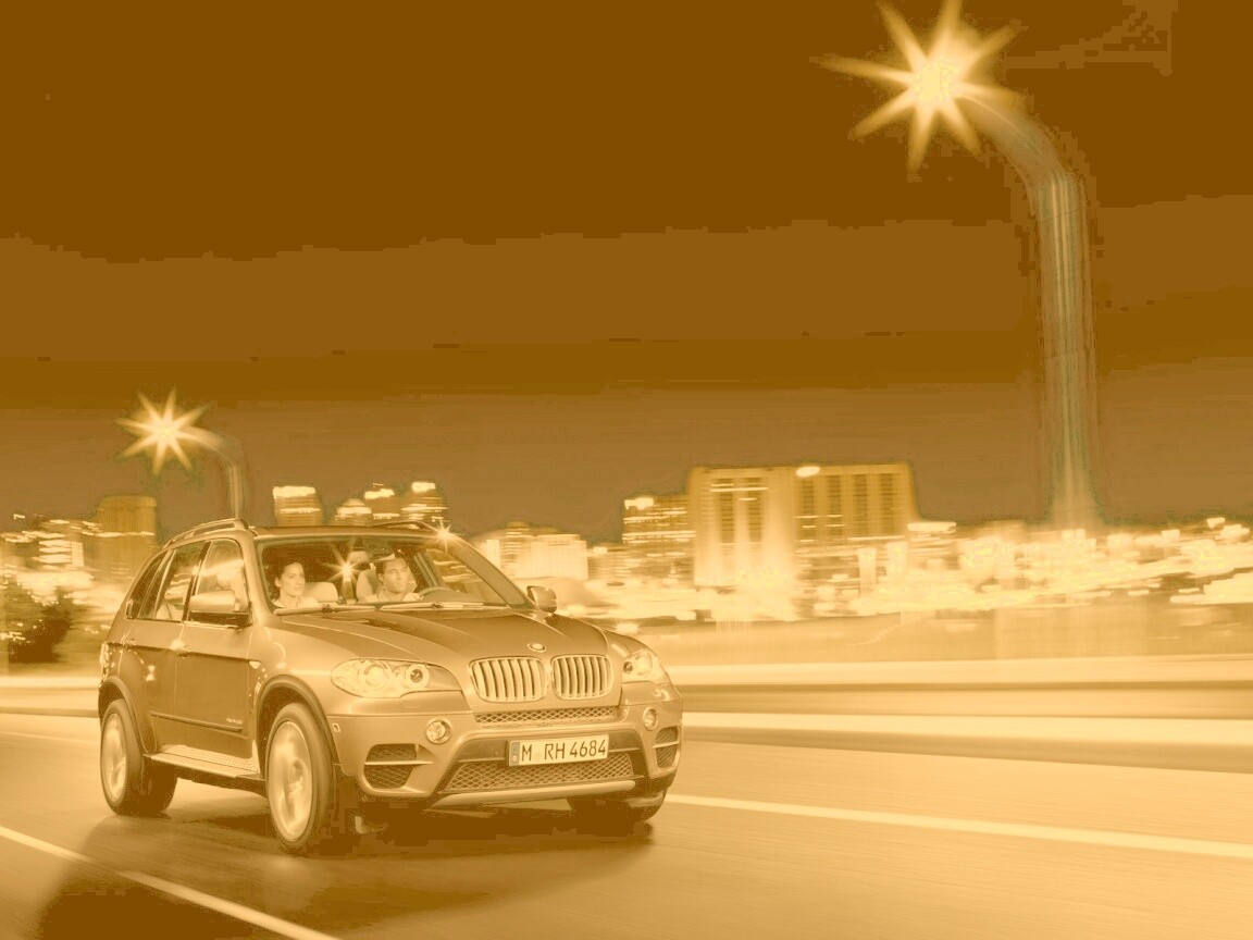 Пара в BMW X5 обои