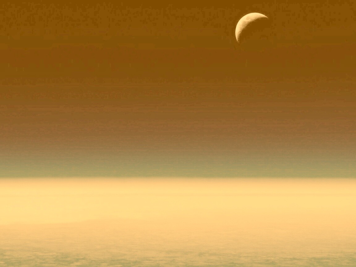 Луна над горизонтом обои