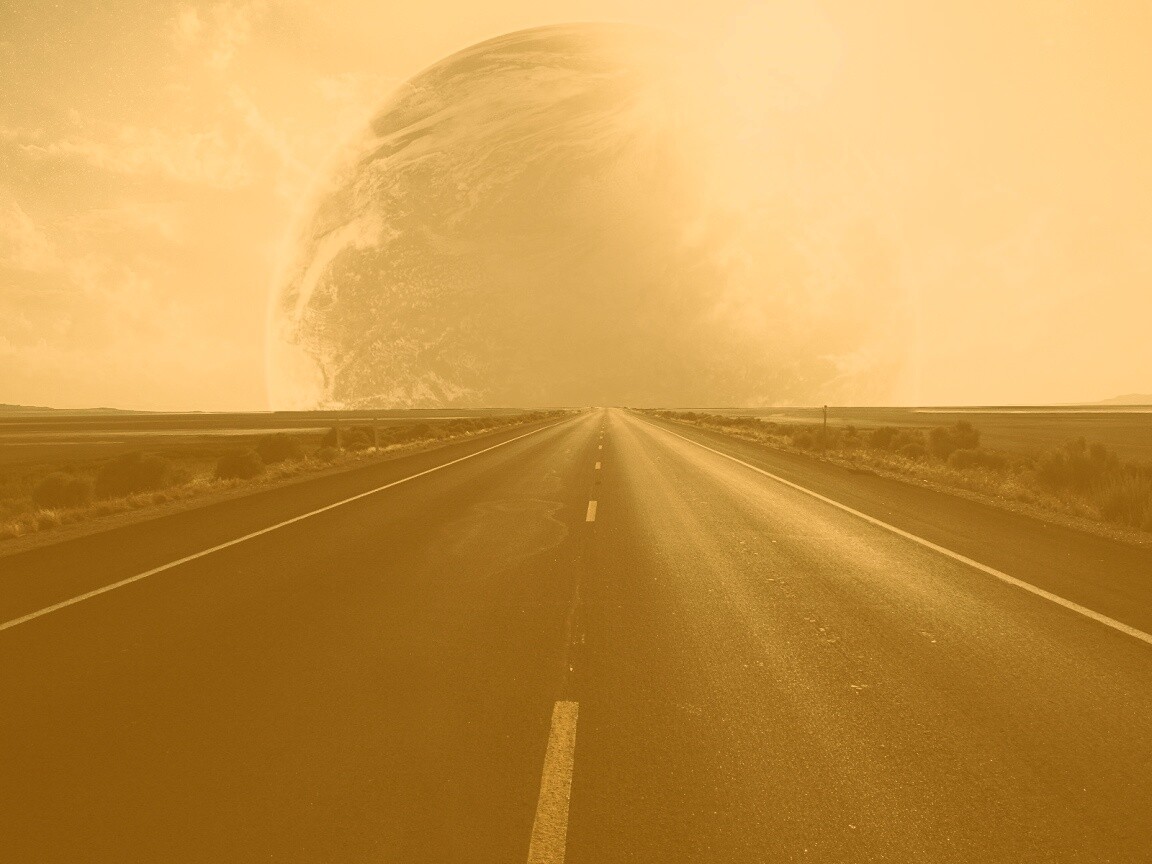 Дорога в луну обои