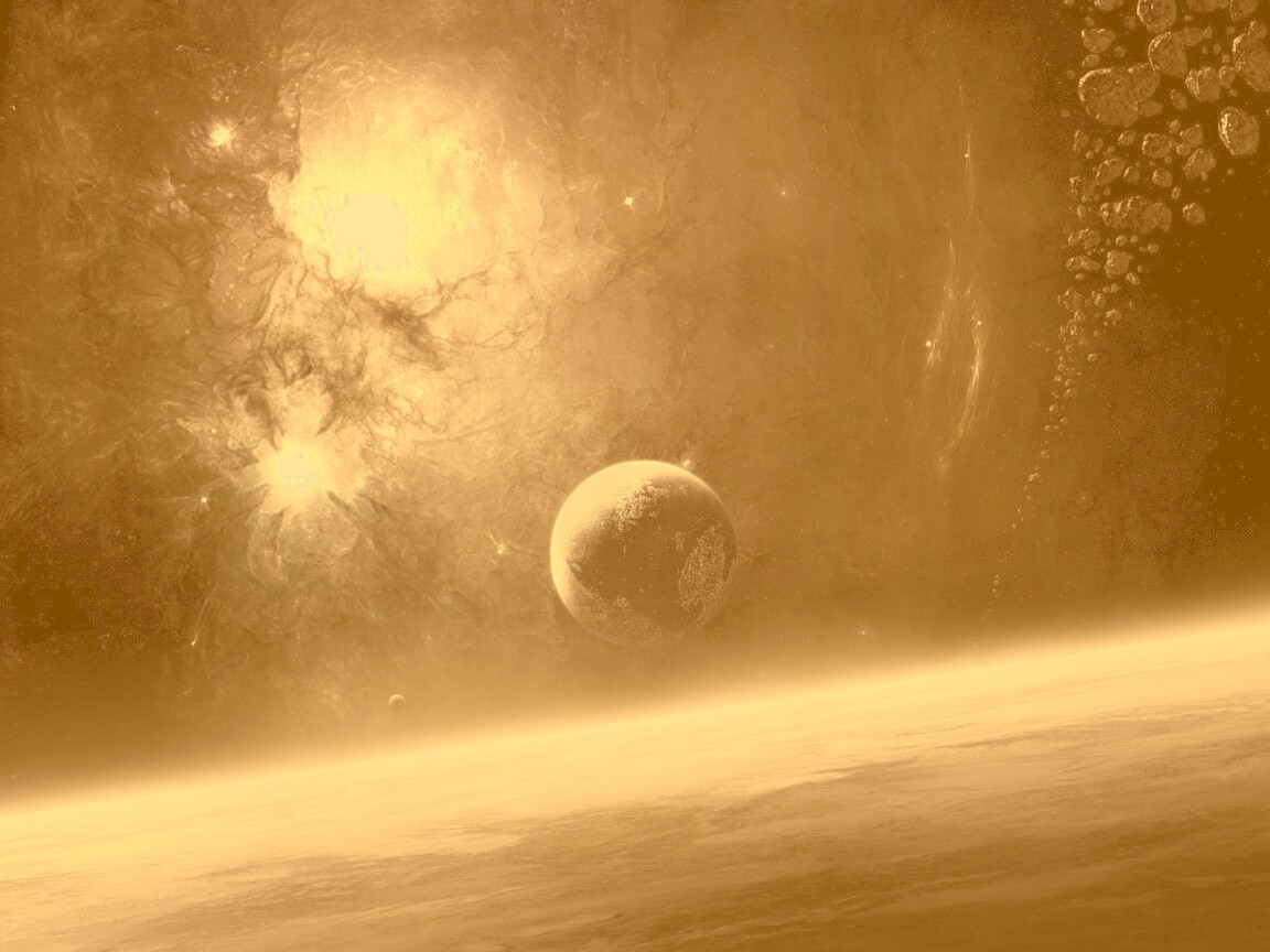 Черный космический туман обои