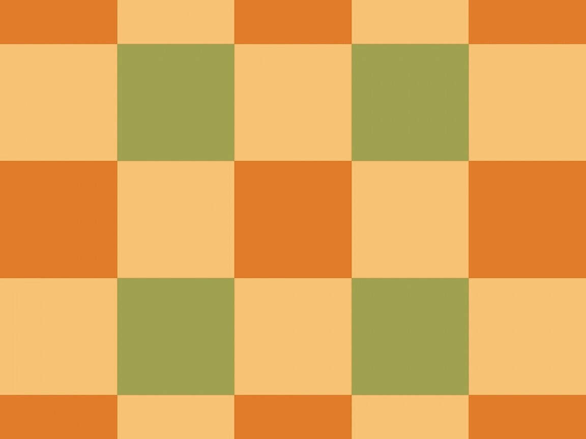 Оранжевые голубые и белые клетки обои