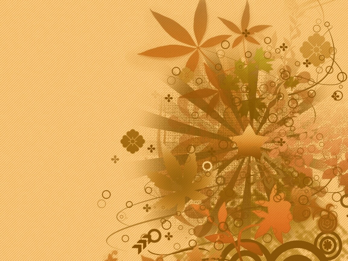 Звездно-листовая абстракция обои