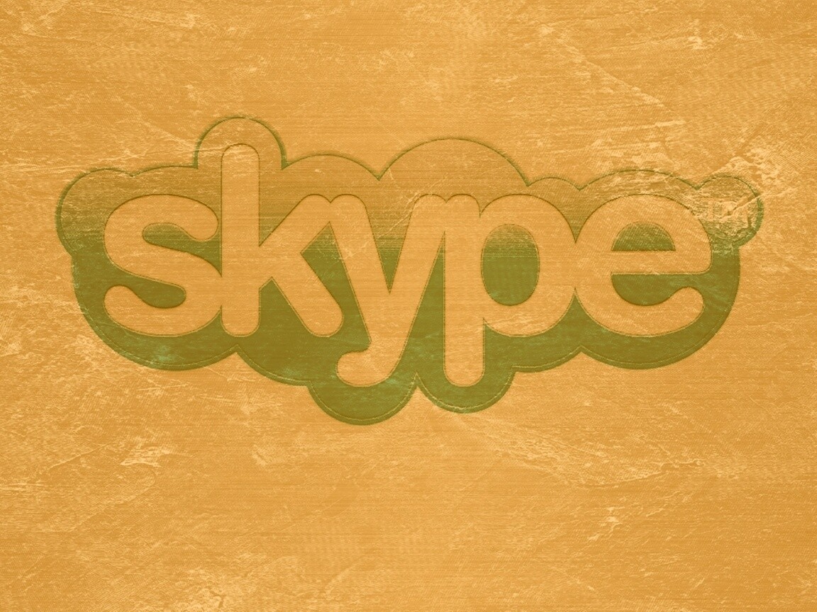 Логотип Скайп на доске обои