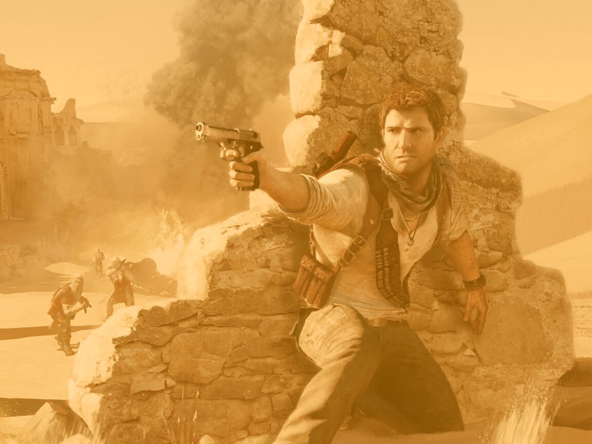 Бой в пустыне обои