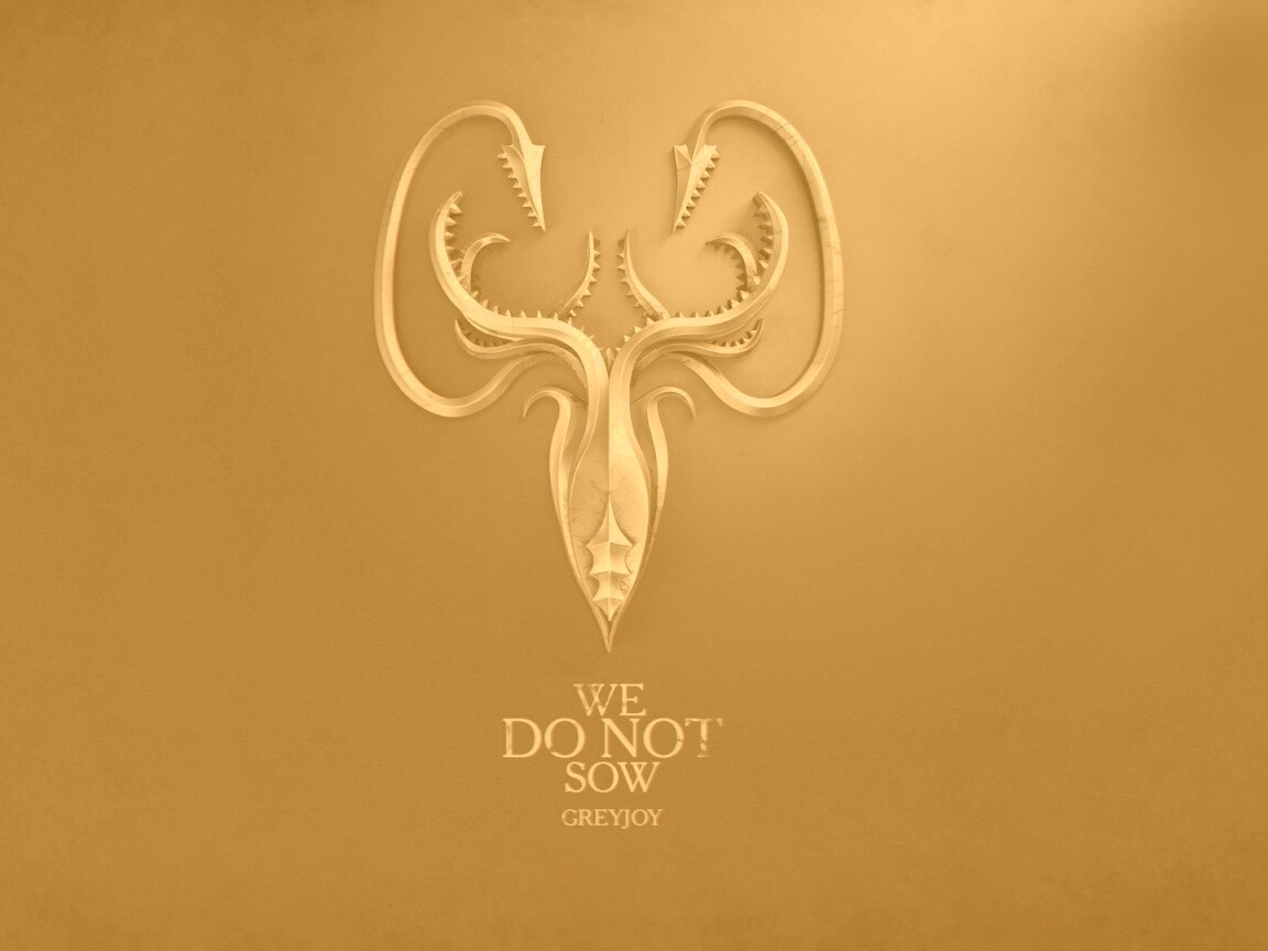 Металлический герб дома Грейджой обои