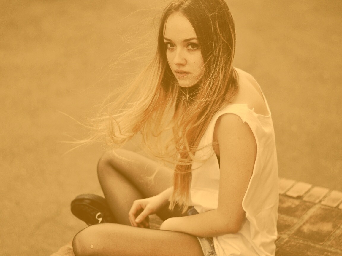 Девушка в образе модели обои