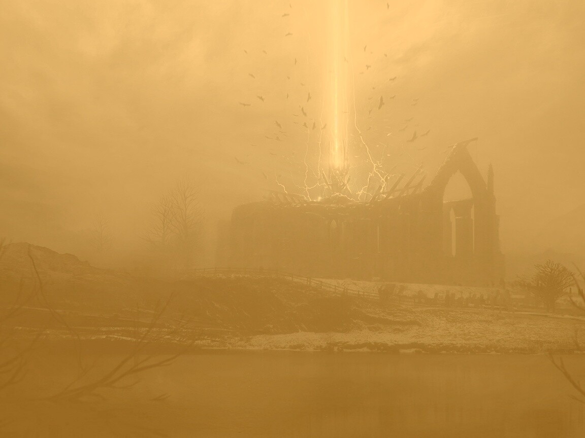 Заброшенный собор обои