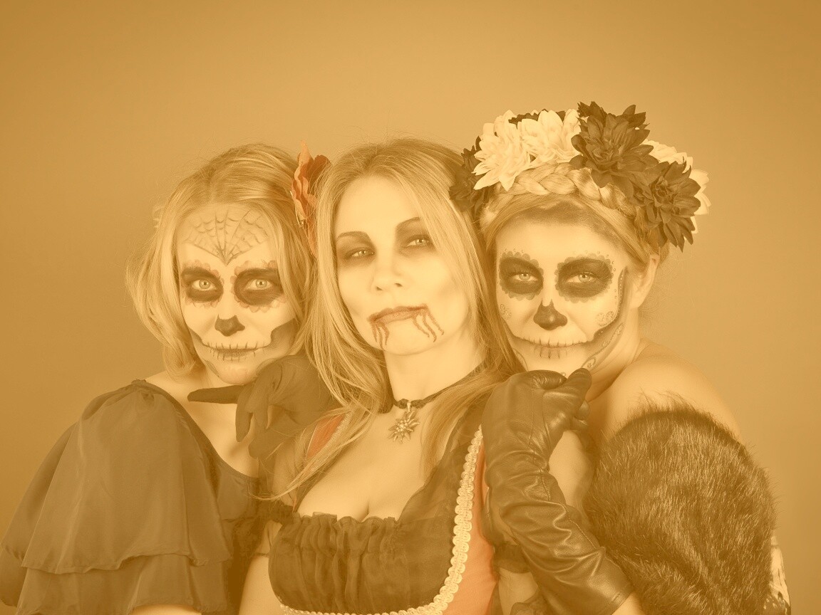 Макияж на хэллоувин обои