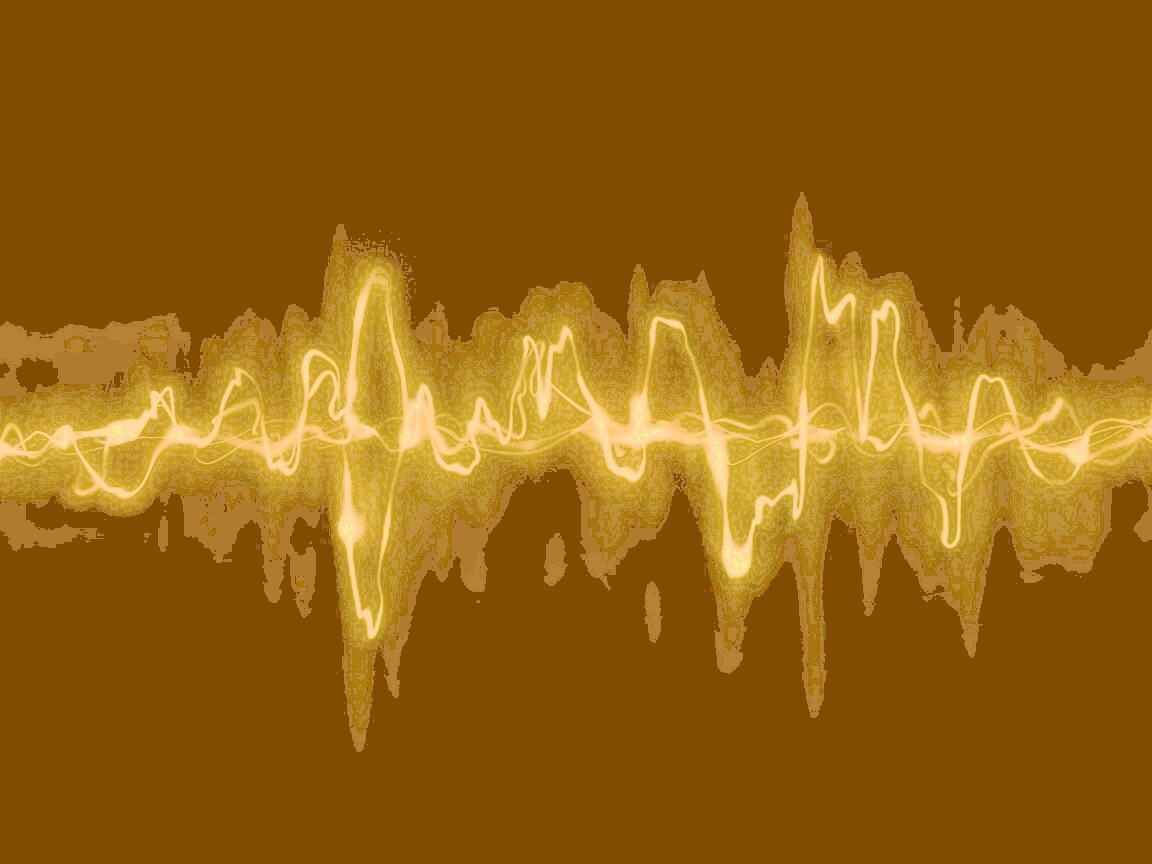 Зеленая пульсирующая волна обои