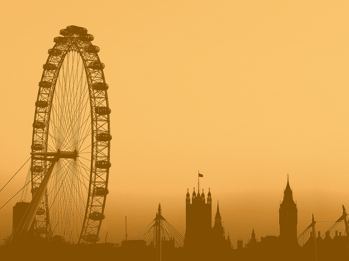 Силуэт Лондона обои