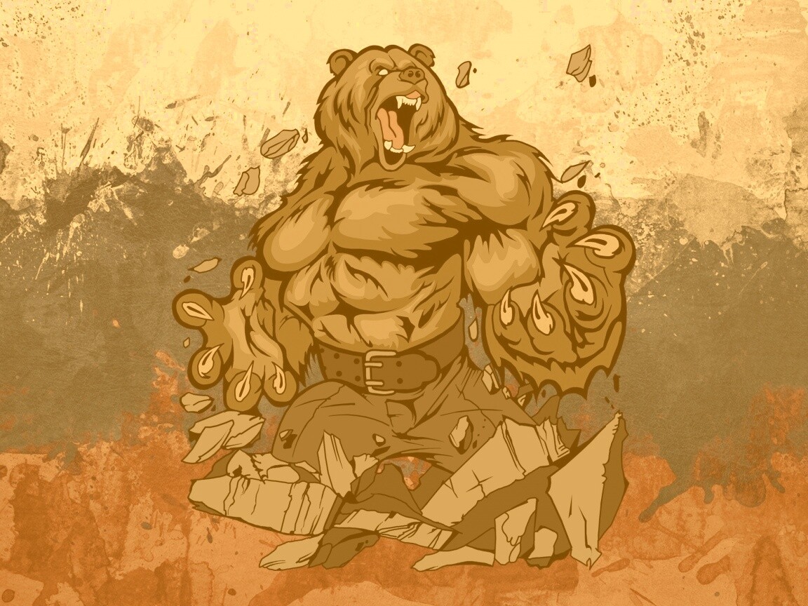 Русский патриотический медведь обои