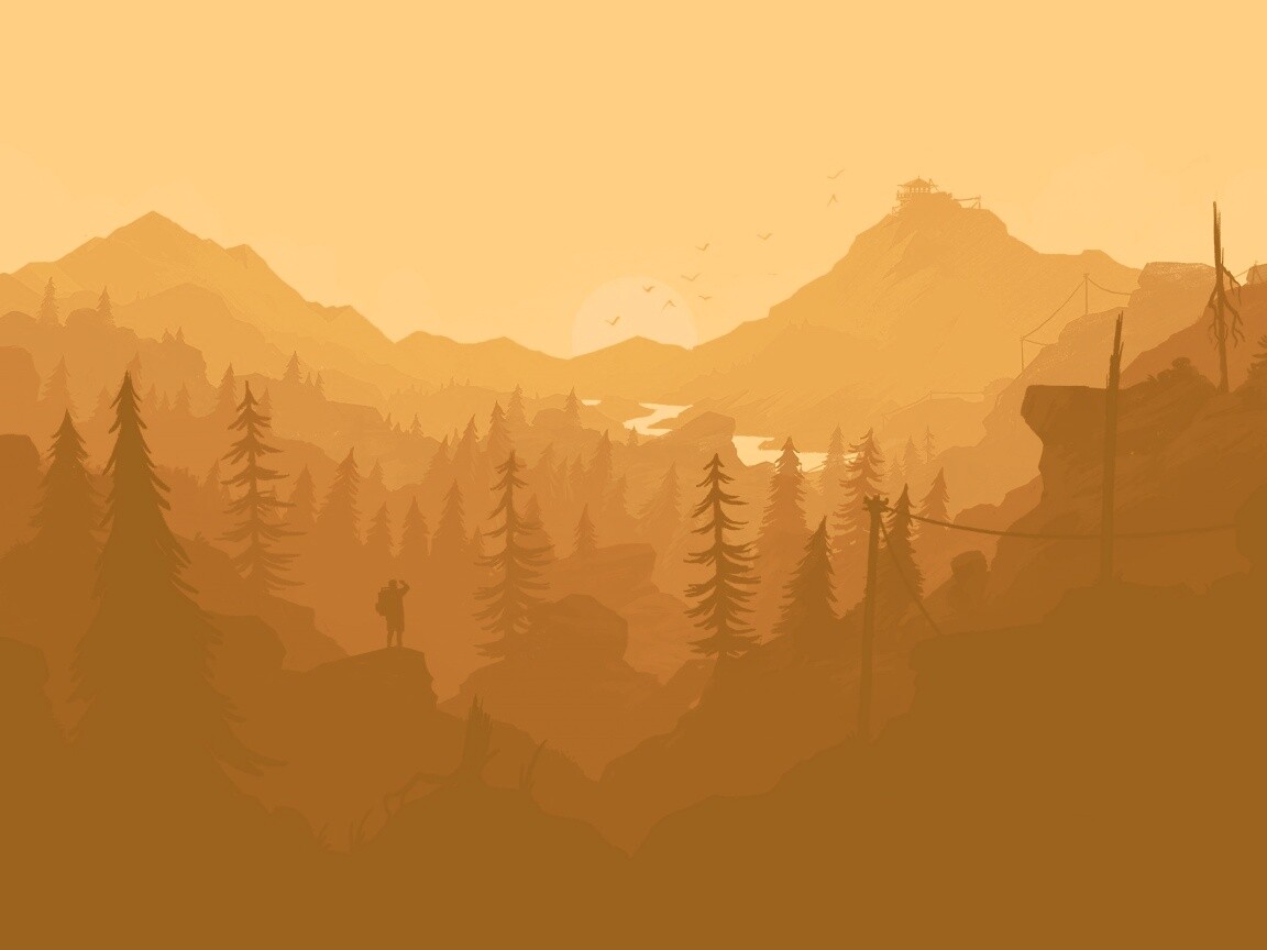 Красный Firewatch обои