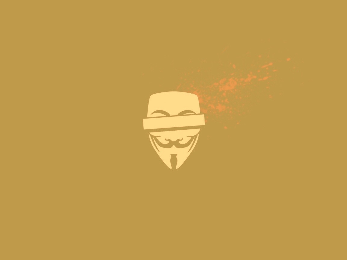 Маска Анонимуса и брызги обои