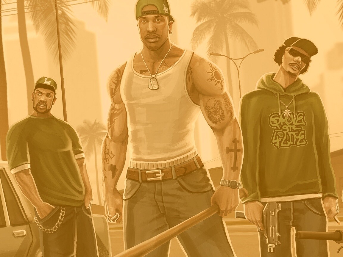 Герои с Грув стрит обои