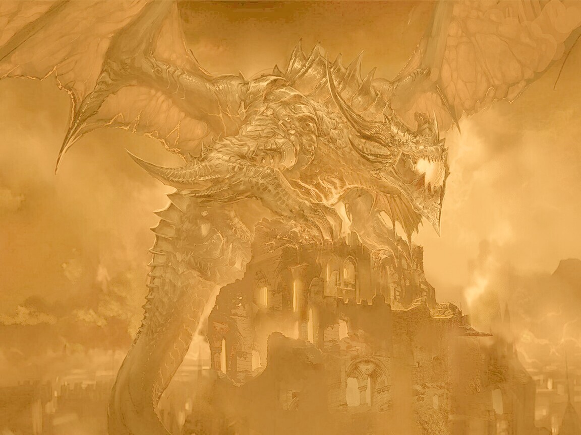 Огромный дракон обои
