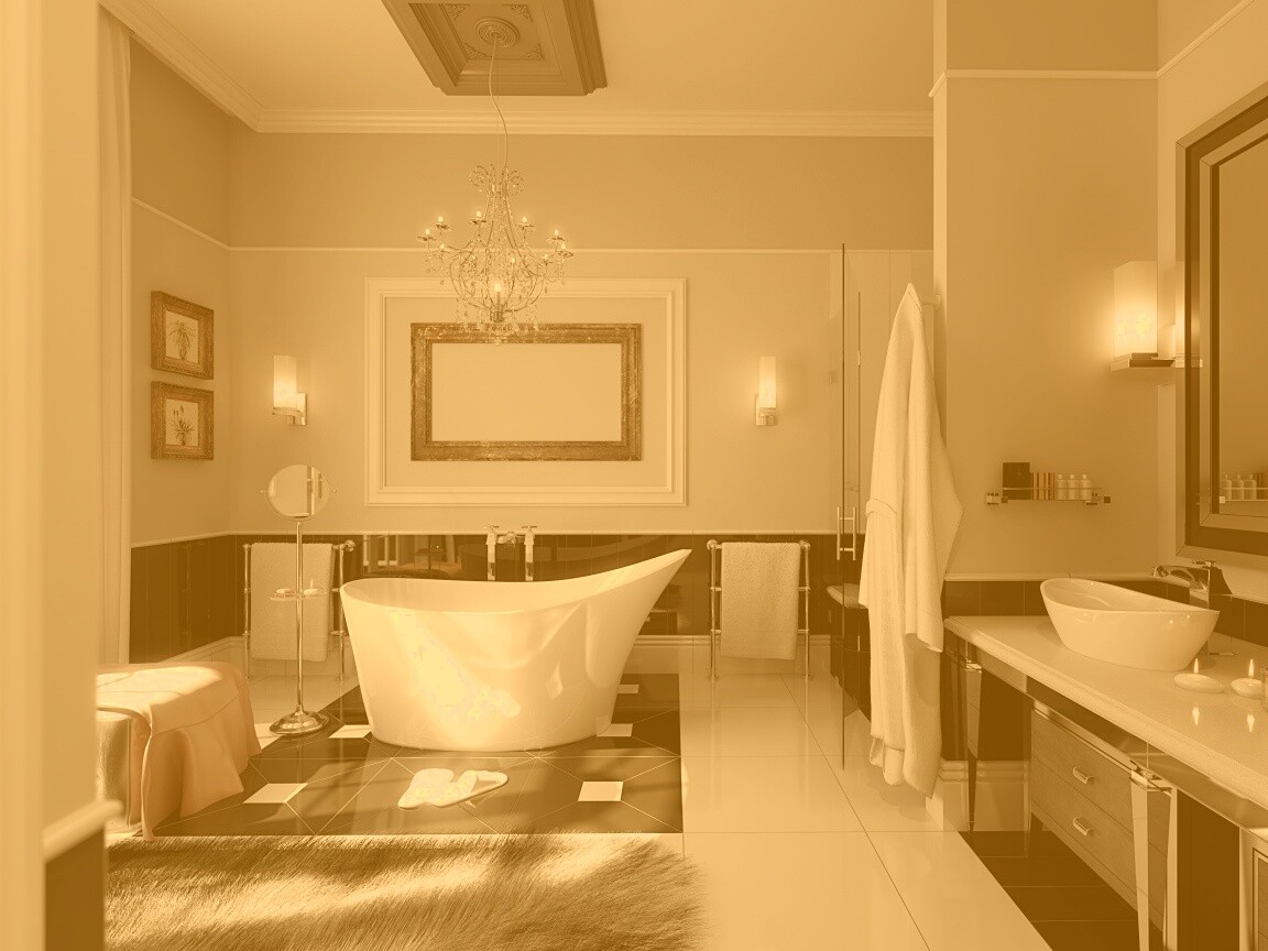 Современная ванна обои