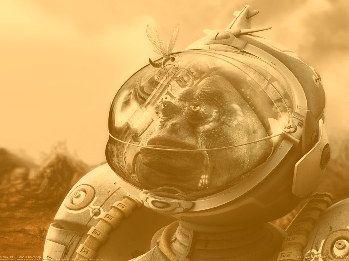 Инопланетянин и стрекоза обои