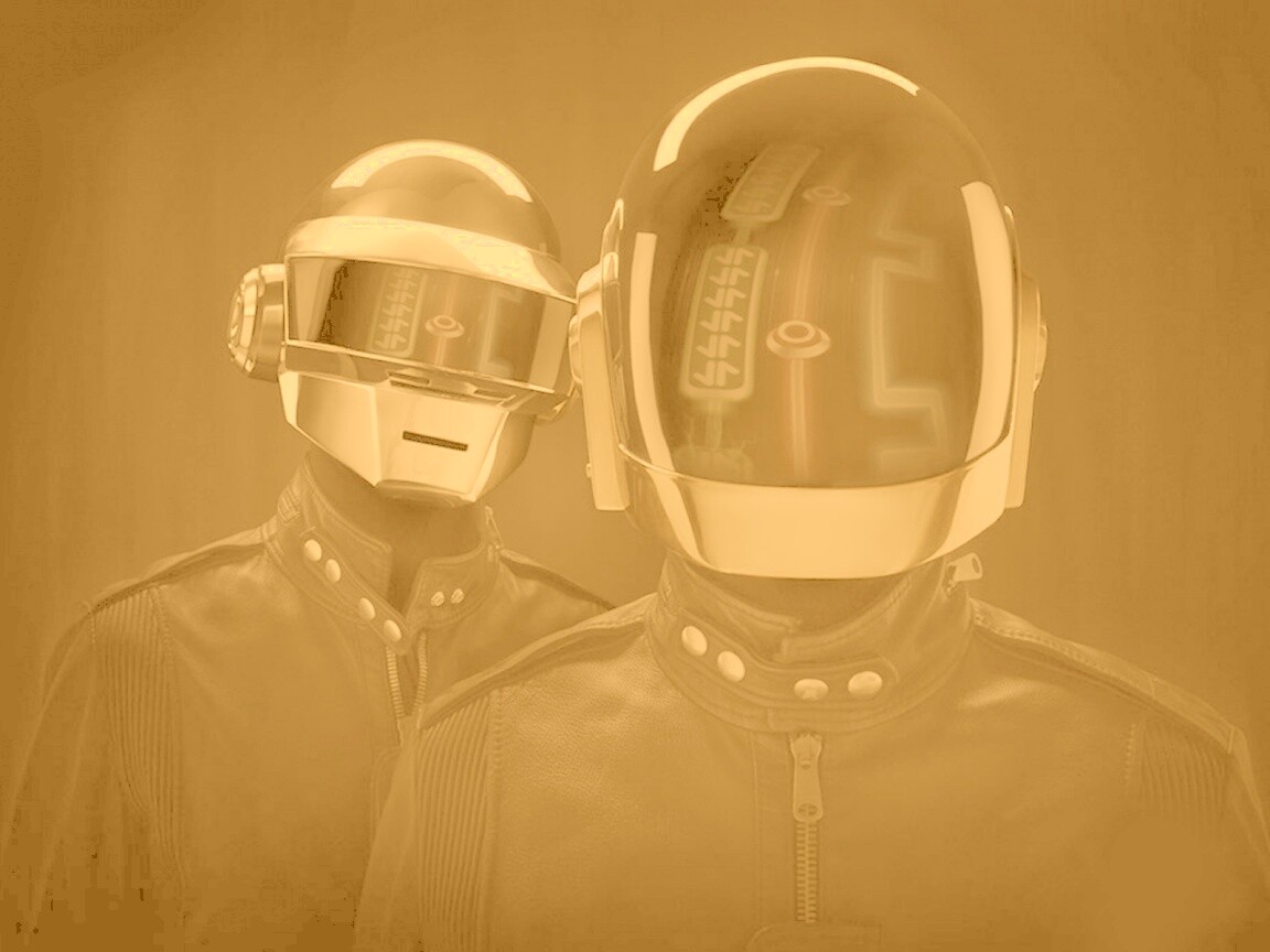 Daft Punk на темном фоне обои
