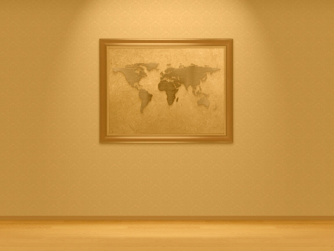 Картина с картой мира обои