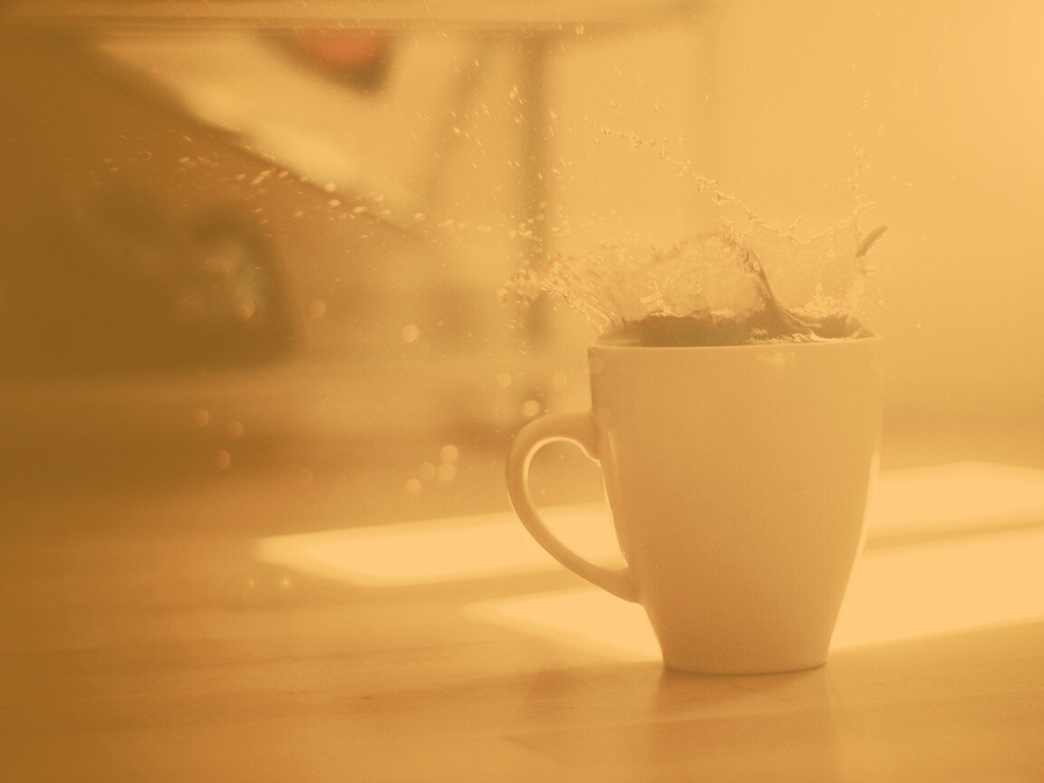 Кофейный всплеск обои