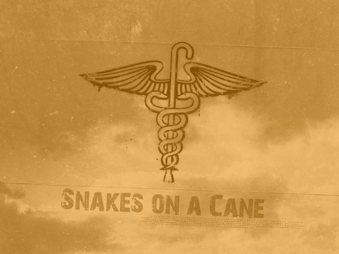 Змеи на трости обои