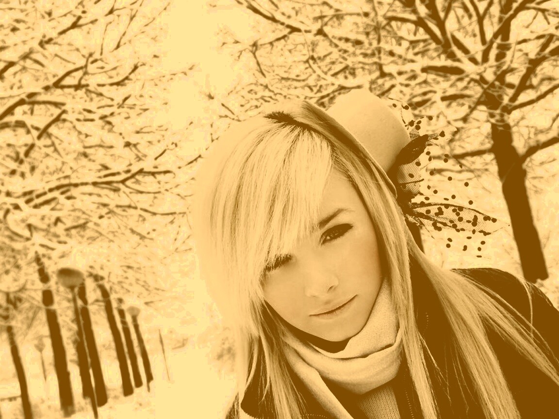 Девушка в белом обои