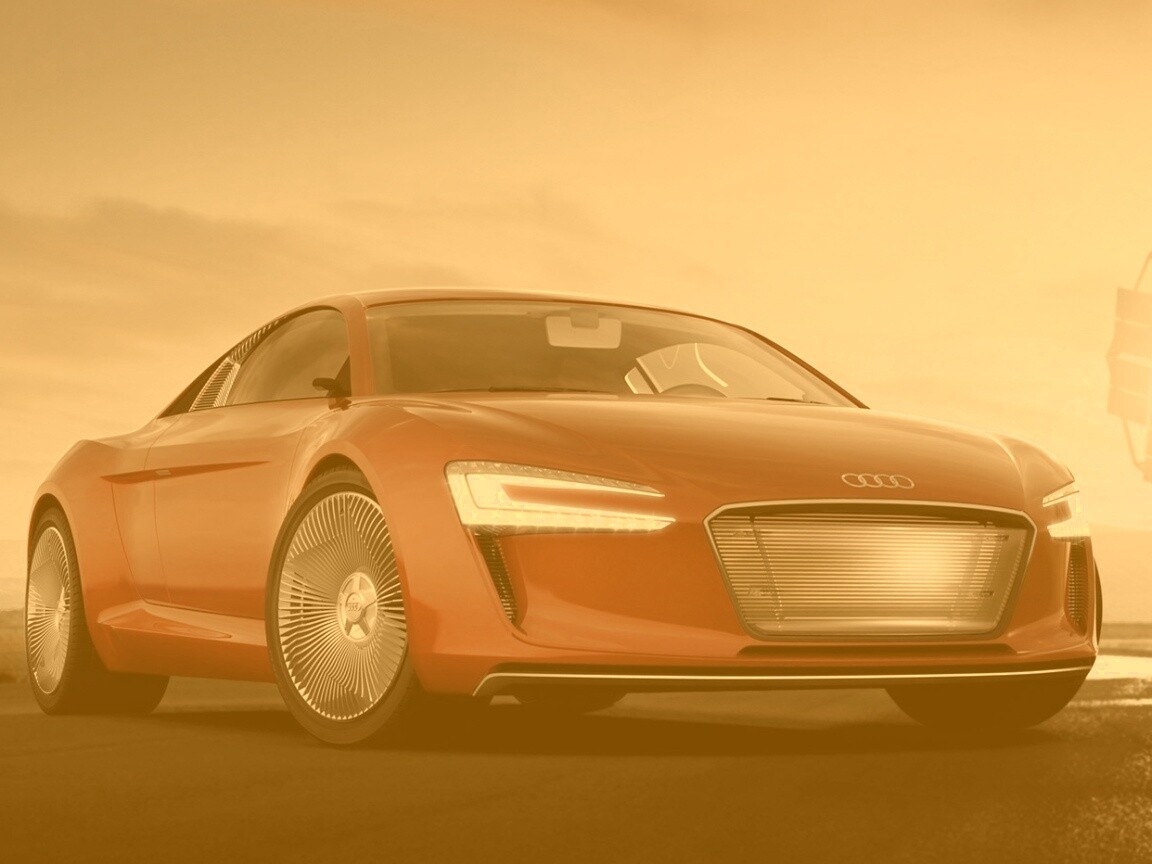 Красный автомобиль Audi обои