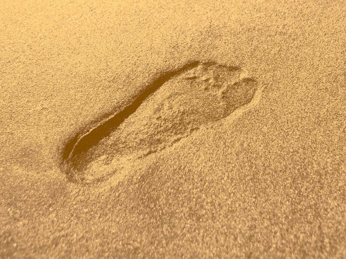 Отпечаток ноги обои