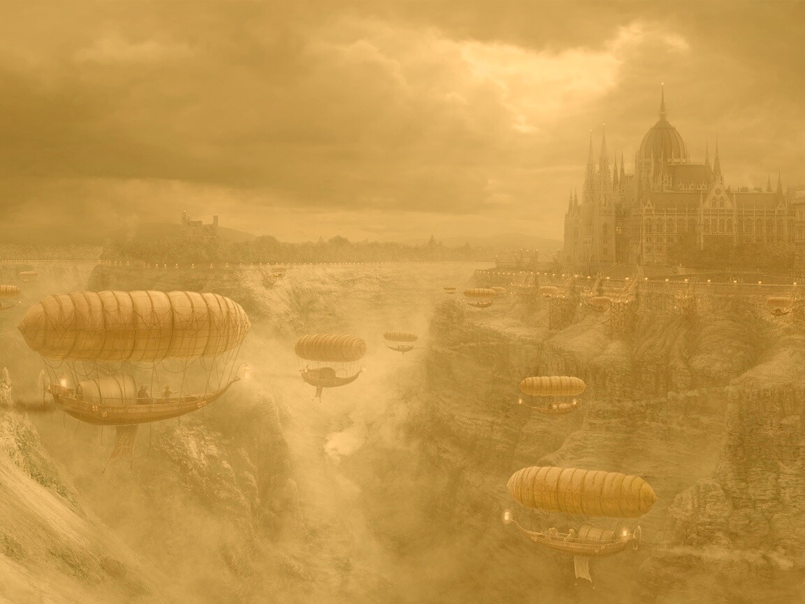 Фентезийный Будапешт обои