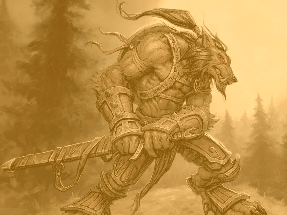 Волк оборотень обои