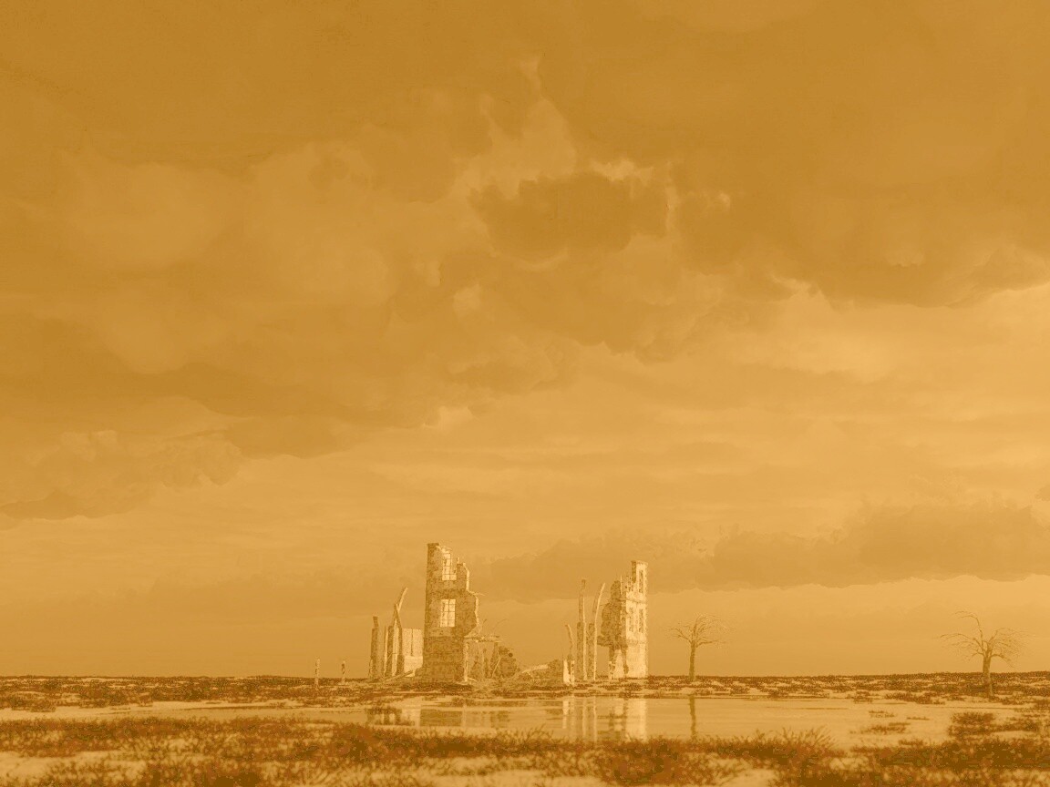 Руины здания обои