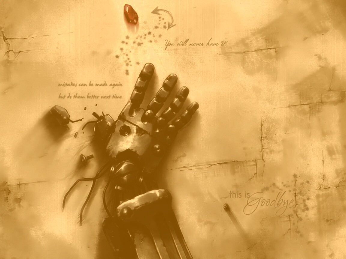 Автопротез из анимэ Стальной Алхимик обои