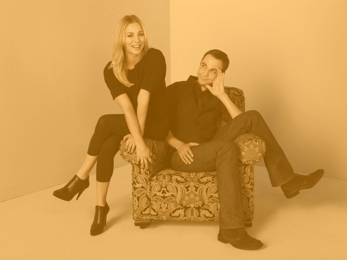 Пенни и Шелдон обои