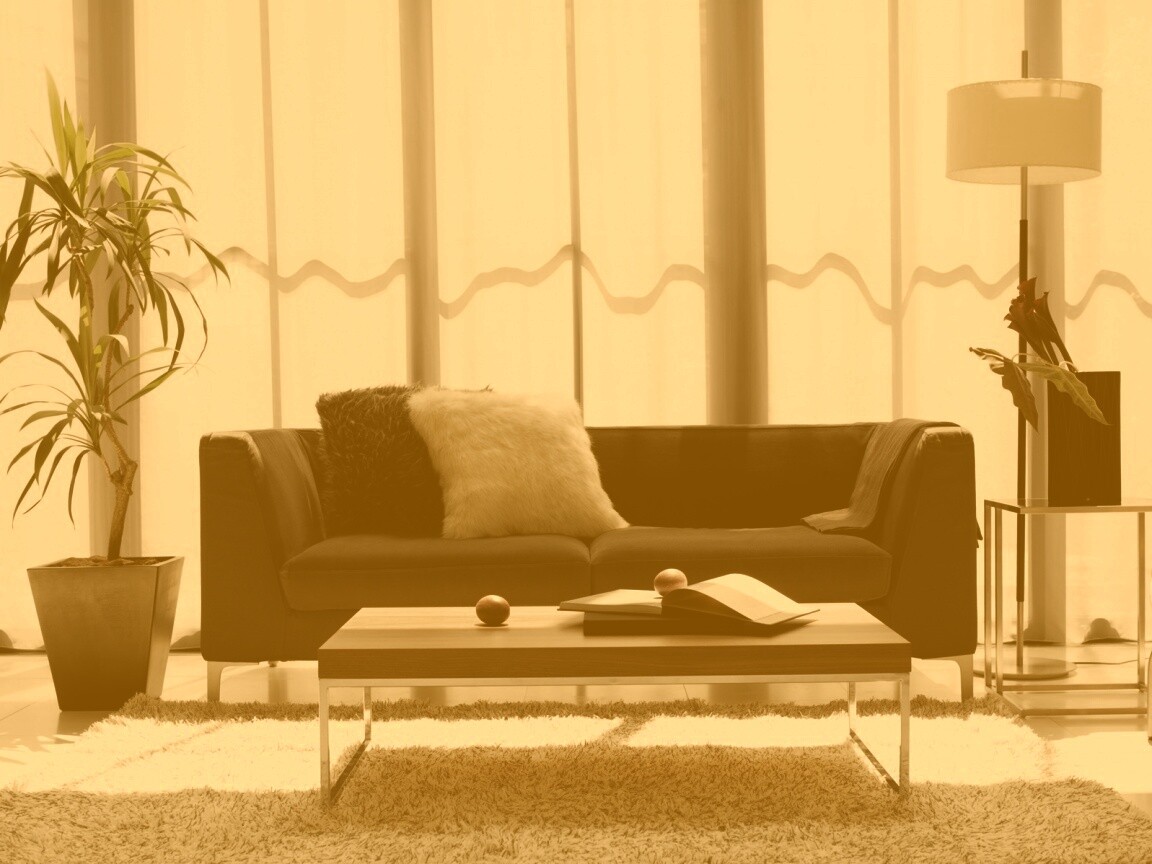 Гостиная с интересным дизайном обои