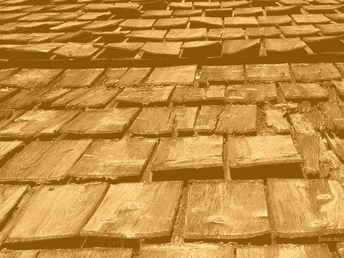 Деревянная крыша обои