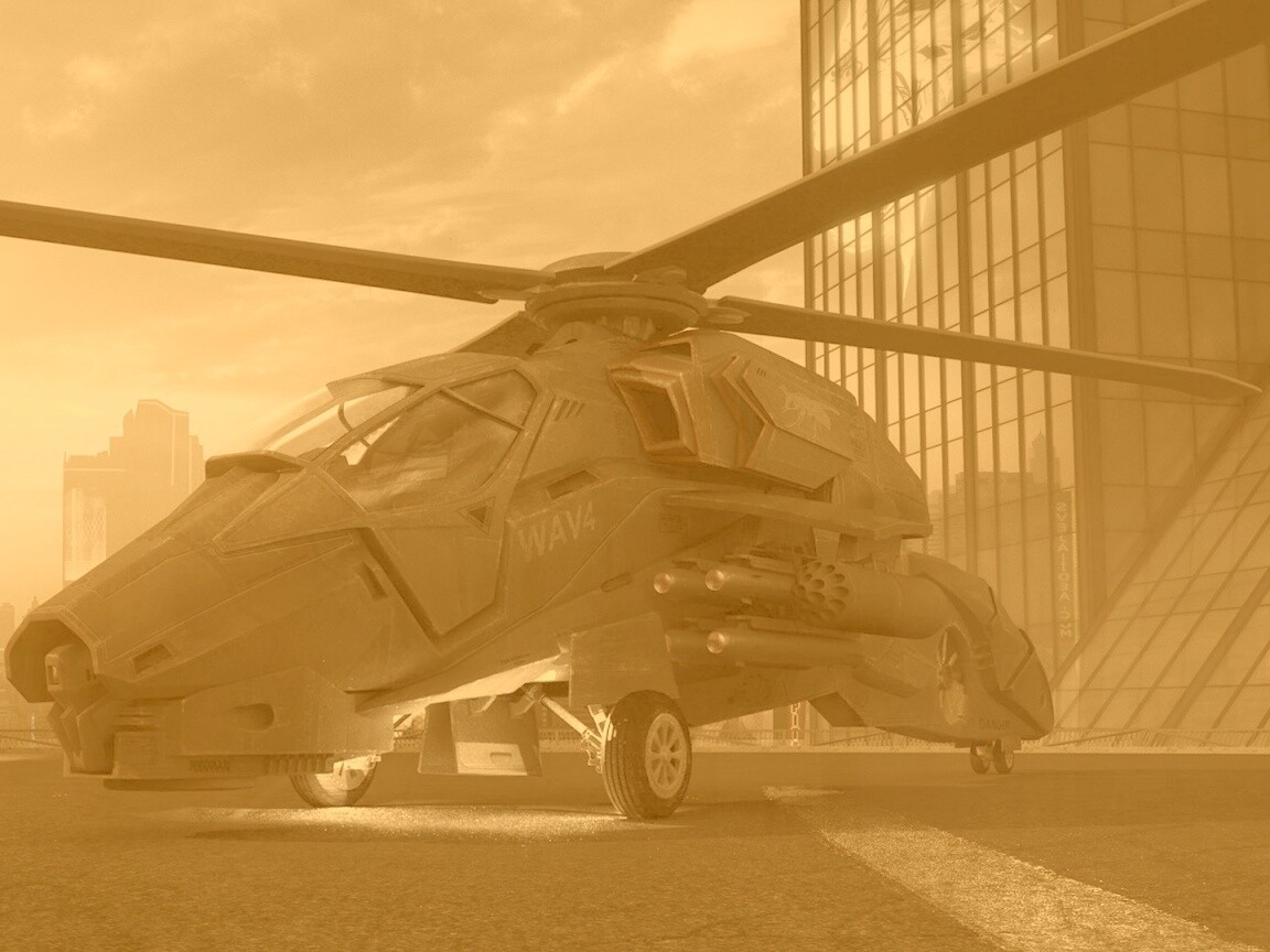 Фантастический вертолет обои